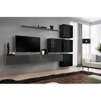 Xl Moebel Gmbh Wohnwand Set 7tlg Einrichtung Luxus TV-Ständer Modern Wohnzimmer Regal Design