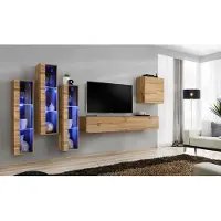 AEA Wohnzimmermöbel Hochglanz Wohnwand TV Ständer Garnitur Luxus Stil Designer