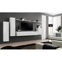 Xl Moebel Gmbh Wohnwand Wohnzimmer Set 7tlg Sideboard Wandregal Weiß TV-Ständer Wandschrank