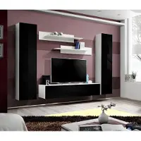 AEA Modern Design Wohnwand Holz Wand Regale Komplett TV-Ständer Hänge Möbel