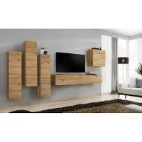 Xl Moebel Gmbh Wohnwand Braun Wandschrank Wohnzimmer TV Ständer Holz Luxus Möbel Einrichtung