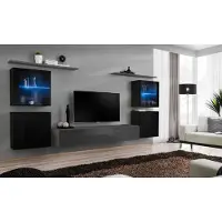 Xl Moebel Gmbh Wohnzimmermöbel Set 7 tlg Designer Luxus Grau Sideboard Wohnwand Neu