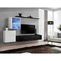 Xl Moebel Gmbh Wohnwand 260cm rtv Sideboard tv Ständer Luxus Wohnzimmermöbel Holz Schwarz