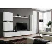 AEA Weiß Luxus Wohnwand Wohnzimmer Möbel Designer TV-Ständer Wandregal Modernes Set