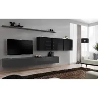 Xl Moebel Gmbh Wohnwand Grau Komplett 7tlg Designer Holzmöbel Sideboard Wandschrank Wand Regal