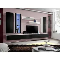 AEA Wohnzimmer Set 7 tlg Luxus Wohnwand Modern Designer Wandschrank Neu TV Ständer