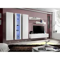 Xl Moebel Gmbh Wohnwand Hänge Vitrine Designer TV-Ständer Wohnzimmer Einrichtung Holz Modern