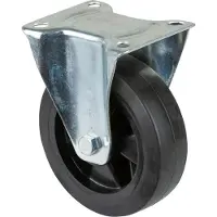 BS Rollen Bockrolle B60 Durchmesser 160mm Tragfähigkeit 250kg Elastic-Vollgummireifen Platte 138x109mm - L410.B60.160