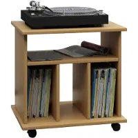 VCM Holz Beistelltisch | Couchtisch schlicht | Sofatisch Rollen | Maße ca. H. 59 x B. 60 x T. 45 cm | rollbar Kaffeetisch - Tabina