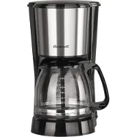 Brandt CAF815X, Filterkaffeemaschine, 1,5 l, Gemahlener Kaffee, 800 W, Schwarz, Edelstahl