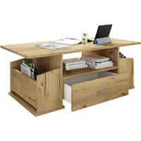 VCM Holz Couchtisch mit ausreichend Stauraum | Maße ca. H. 44 x B. 110 x T. 52 cm | Wohnzimmertisch mit Schublade - Junata