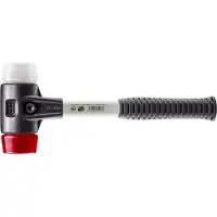HALDER SIMPLEX Schonhammer Ø 40 mm Plastik rot / Superplastik mit verstärktem Tempergussgehäuse und Fiberglasstiel