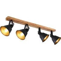 Globo Lighting Strahler Holz braun, 4x E27
