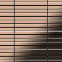 ALLOY Mosaik Fliese Massiv Metall Kupfer Gewalzt Kupfer 1,6mm Stark Linear-cm 1 Paket mit 10 Matten 0,94 m2 Kupfer