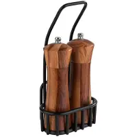 Aps -Germany 40416, Salz- und Pfeffermühlen-Set, Schwarz, Braun, Metall, Holz, 120 mm, 85 mm, 240 mm