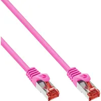 InLine Patchkabel, S/FTP (PiMf), Cat.6, 250MHz, PVC, Kupfer, pink, 7,5m, 7,5 m, Cat6, S/FTP (S-STP), RJ-45, RJ-45, Pink