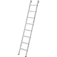 Krause Anlegeleiter , TRBS 2121-2, Arbeitshöhe 3150 mm, 8 rutschfeste Profilstufen mit T 80 mm, Fußstopfen, Aluminium