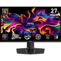 MSI MAG 271QP QD-OLED X24, 67,3 cm (26.5"), 2560 x 1440 Pixel, Wide Quad HD, QD-OLED, 0,03 ms, Schwarz