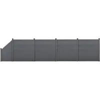 Neu.holz WPC Gartenzaun mit Schräge Sichtschutz Windschutz Lamellenzaun Zaun 183x799cm [.holz]