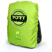 Port Designs Regenhülle – – Universell mit wiederaufladbarer LED für Rucksäcke bis 25 Liter – 14/15,6 Zoll
