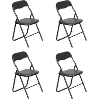 Ebuy24 Gartenstühle im 4er Set, jeweils 44 cm breit, 78 cm hoch und 44 cm tief