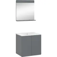 Vicco Badmöbel-Set Izan Grau 2 Teile, Model 41605