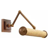 Casa Padrino Luxus Wandleuchte Antik Messing / Naturfarben 43 cm - Luxus Leuchten