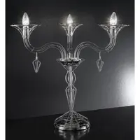 Casa Padrino Luxus Jugendstil Tischleuchte Silber Ø 70 x H. 60 cm - Edle Metall Schreibtischleuchte - Barock & Jugendstil Tischleuchten - Luxus Qualität - Italy