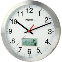Peweta Wanduhr mit Thermo-/Hygrometeranzeige