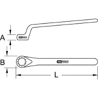 Ks Tools Ringschlüssel mit Schutzisolierung, gekröpft , 1/2