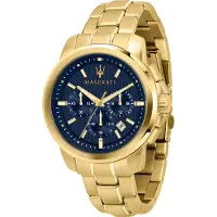 Maserati Herren Uhr SUCCESSO Chronograph Edelstahl Armband gold UMAR8873621021