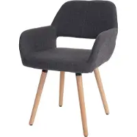 Mendler Esszimmerstuhl MCW-A50 II, Stuhl Küchenstuhl, Retro 50er Jahre Design Textil, grau