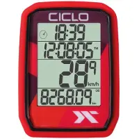 Ciclosport Fahrradcomputer Protos 105 Wired – mit Kabel rot 10151052