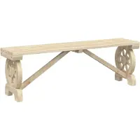 vidaXL Gartenbank 115 cm Massivholz Tanne