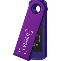 Ledger Nano S Plus, Bitcoin, Dash, Dogecoin, Ethereum, Litecoin, NFT, EAL5+, USB-Stick Hardware-Geldbörse, Violett, Kunststoff, Edelstahl, USB
