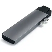 Satechi ST-TCPHEM, Thunderbolt 3, Grau, MicroSD (TransFlash), HDMI, RJ-45, USB 3.2 Gen 1 (3.1 Gen 1) Type-A, USB 3.2 Gen 1 (3.1 Gen 1) Type-C, Aluminium