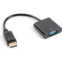 Lanberg AD-0002-BK, 0,2 m, VGA (D-Sub), DisplayPort, Männlich, Weiblich, 1.1a