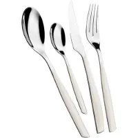 Bugatti Besteckset Bugattiglamourös 24-teilig Edelstahl Silber Weiß 22x30 cm