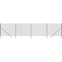 vidaXL Maschendrahtzaun Anthrazit 2,2x10 m Verzinkter Stahl