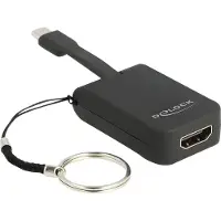 DeLOCK 63942, 0,03 m, USB Typ-C, HDMI, Männlich, Weiblich, Gerade