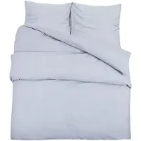 vidaXL Bettwäsche-Set Grau 155x220 cm Leichte Mikrofaser