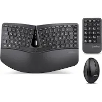 Perixx PERIDUO-606A DE, 3-in-1 Tastatur- und Maus-Set, kabellos, ergonomisch