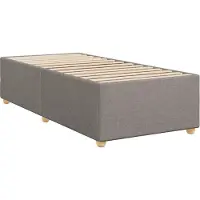 vidaXL Bettgestell ohne Matratze Taupe 90x190 cm Stoff