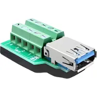 DeLOCK 65370, USB 3.0-A, 10p, Schwarz, Grün, Silber