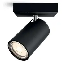 Philips myLiving Kosipo Decken-/Wandspot, Strahler Oberflächenbeleuchtung, GU10, 1 Glühbirne(n), LED, 220-240 V, Schwarz