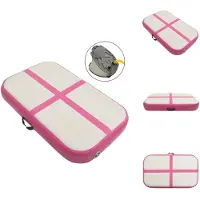 vidaXL Aufblasbare Gymnastikmatte mit Pumpe 60x100x15 cm PVC Rosa - Yoga- & Pilatesmatten
