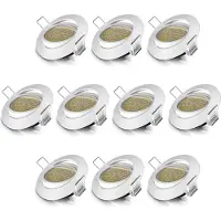 Brandson 10x LED Einbaustrahler schwenkbar Warmweiß 3000K Deckenspot / Deckenstrahler 5W - 320 Lumen