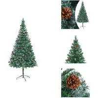 vidaXL Künstlicher Weihnachtsbaum mit Tannenzapfen 210 cm - Weihnachtsbäume