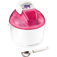 Lagrange 409021, Traditionelle Eismaschine, 1,8 l, 1 Becken, Pink, Weiß, 45 min, 200 mm