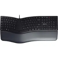 Cherry KC 4500 ERGO, Kabelgebunden, USB, QWERTY, Schwarz